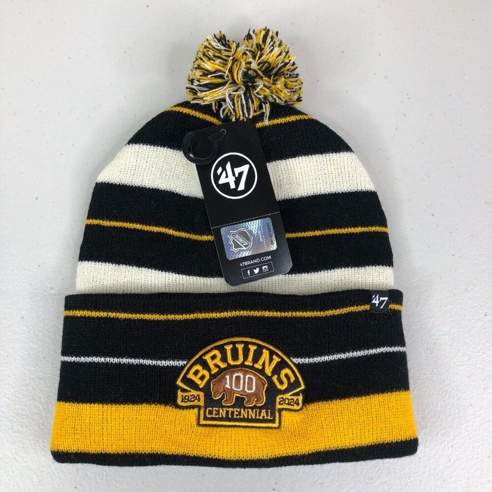 Boston Bruins Beanie 47 Powerline Centennial 100th Anniversary Knit Winter Hat
